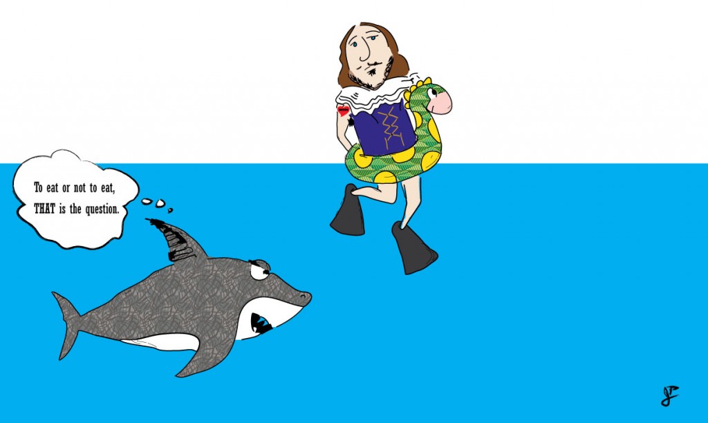 Shakespeare at the beach (during Shark Week)