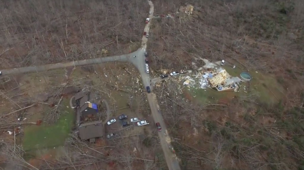 tornado aftermath for two homes appomattox virginia