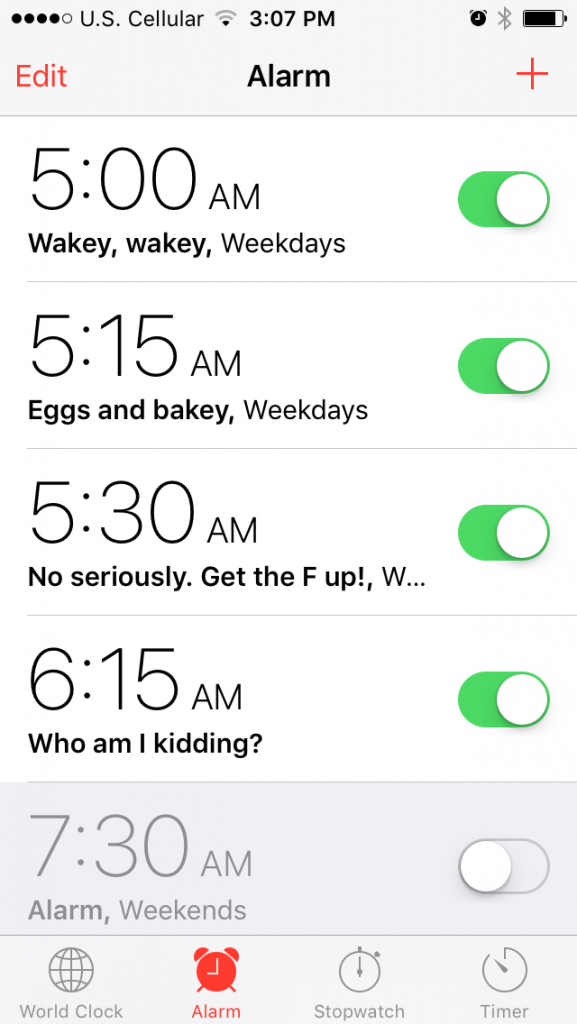 iphone alarm