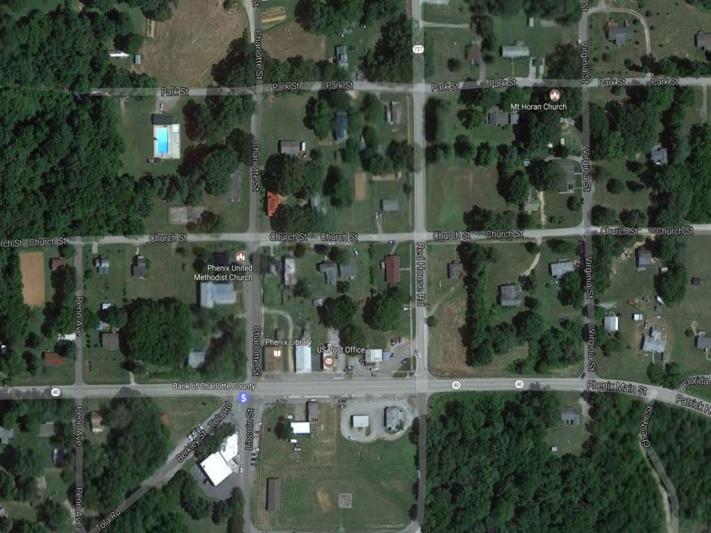 aerial view of phenix virginia