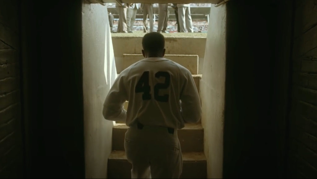 Jackie Robinson, from the movie 42, leaving the tunnel